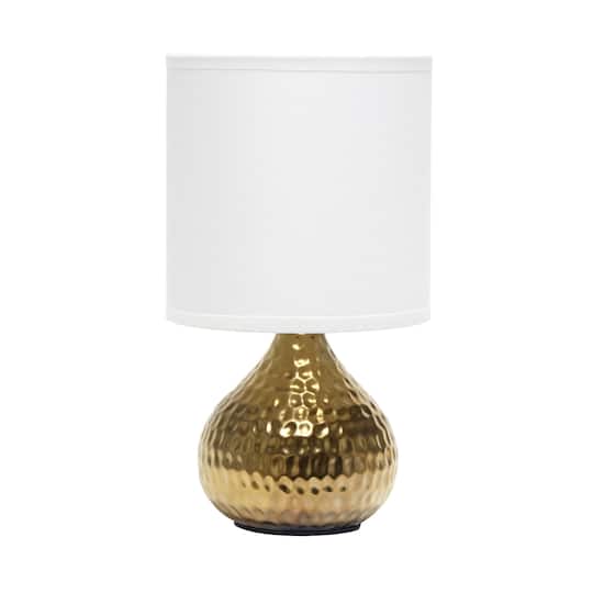 Simple Designs Hammered Gold Table Lamp